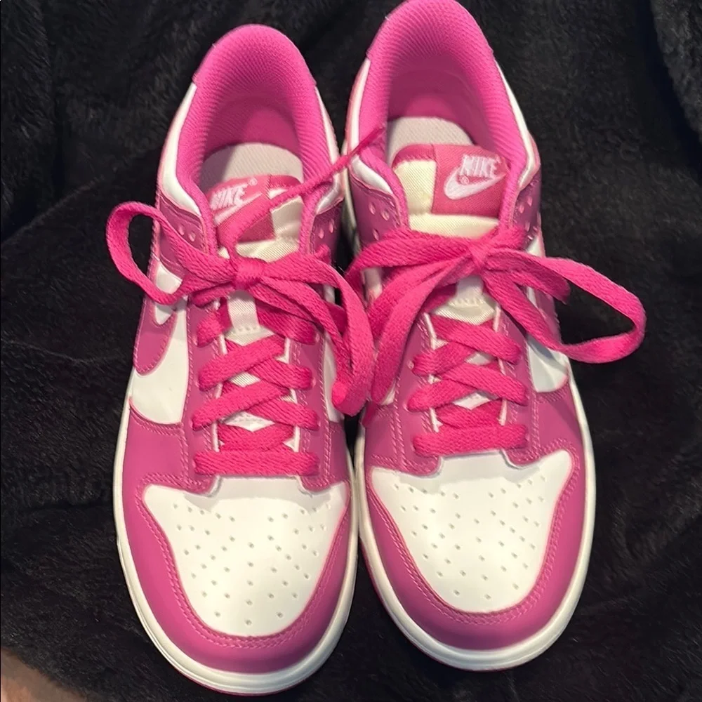 Nike Dunk Low BG White and Active Fuchsia